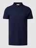 Shiwi Poloshirt met korte knoopsluiting, model 'justin' Donkerblauw