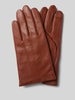 BOSS Handschuhe aus Lammleder mit Label-Detail Modell 'Hainz' Cognac