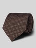 BOSS Krawatte aus reiner Seide mit Allover-Muster Modell 'ONE' Dunkelbraun