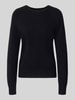 Christian Berg Woman Sweter z dzianiny z prążkowanymi wykończeniami  Czarny