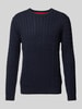 Christian Berg Men Strickpullover mit Rundhalsausschnitt Marine