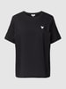 s.Oliver RED LABEL T-Shirt mit Motiv-Stitching Modell 'Heart' Black