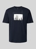 ARMANI EXCHANGE T-Shirt mit Label-Print Modell 'NewYork Building' Dunkelblau