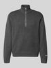 Jack & Jones Gebreide pullover met ribboorden, model 'NORREBRO'' Donkergrijs gemêleerd