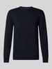 Christian Berg Men Strickpullover mit Woll-Anteil und Rundhalsausschnitt Marine