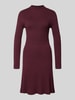 Vero Moda Licht uitlopende gebreide jurk van viscosemix, model 'NANCY' Bordeaux