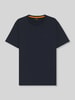 BOSS Orange damski t-shirt o kroju regular fit z czystej bawełny model 'TEGOOD' Granatowy