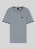 BOSS Green t-shirt o kroju regular fit z mieszanka bawełny model 'TAUL ' Szaroniebieski