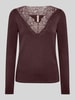 Soyaconcept Slim Fit Langarmshirt aus Lyocell-Mix Modell 'Marica' Dunkelbraun