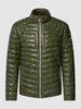 Milestone Steppjacke in Leder-Optik Modell 'Malik' Hellgruen