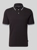 bugatti Slim Fit Poloshirt mit Label-Stitching Black
