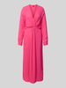 HUGO Midi-jurk met knoopdetail, model 'Koventi' Felroze