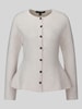VERO MODA Strickjacke mit Schößchen-Saum Sand