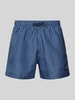 Emporio Armani Relaxed Fit Badeshorts mit Logo-Stitching Dunkelblau