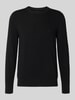 Marc O'Polo Regular Fit Strickpullover aus Baumwoll-Schurwoll-Mix Black