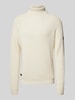 camel active Strickpullover mit Label-Detail Offwhite