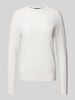 comma Gebreide pullover met ronde hals Offwhite