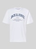 JACK & JONES Regular fit t-shirt van puur katoen model 'Denver' Wit