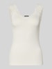 Vero Moda Slim fit tanktop in viscosemix, model 'ROSA' Wit