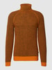 BOSS Orange Strickpullover in Two-Tone-Optik Modell 'Kurtle' Orange