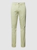 SELECTED HOMME Slim fit broek met paspelzakken aan de achterkant, model 'Miles' Lindegroen