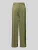 More & More Straight Leg Stoffhose mit Strukturmuster Oliv