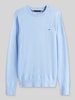 Tommy Hilfiger Sweter o kroju regular fit z mieszanki bawełny i kaszmiru Jasnoniebieski
