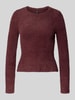 Only Slim fit gebreide pullover, model 'VIOLA' Bordeaux