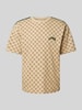 REVIEW T-Shirt mit Logo-Print Sand