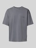 REVIEW T-Shirt mit Label-Print Dunkelgrau