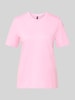 VERO MODA Regular Fit T-Shirt aus reiner Baumwolle Modell 'PAULINA' Pink