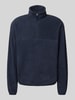 MCNEAL Fleecepullover mit Troyer-Kragen Dunkelblau