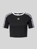 adidas Originals Cropped T-Shirt mit Label-Print Black