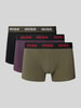 HUGO Boxershort met band met label in een set van 3 stuks Aubergine