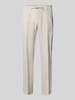 SELECTED HOMME Regular Fit Leinenhose mit Bügelfalten Modell 'LEROY' Beige
