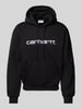 Carhartt Work In Progress Hoodie met labelstitching Zwart