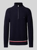 Tommy Hilfiger Strickpullover mit Label-Stitching Marine