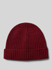 JOOP! Collection Beanie met labeldetail, model 'FRANCIS' Bordeaux