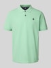 Lerros Poloshirt mit Label-Stitching Khaki