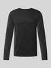 Jack & Jones Strickpullover mit Rundhalsausschnitt Modell 'ELEO' Black