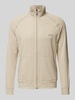 BOSS Sweatjacke mit Label-Stitching Modell 'Mix&Match' Beige