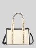 VALENTINO BAGS Handtasche mit Label-Details Modell 'CANDLE' Ecru