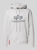 Alpha Industries Hoodie mit Label-Print Hellgrau