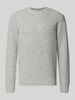 Jack & Jones Premium Gebreide pullover met ribboorden, model 'BLASIMON' Middengrijs
