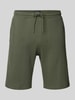 MCNEAL Regular Fit Shorts mit Strukturmuster Khaki