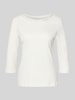 Christian Berg Woman T-Shirt mit Ziersteinbesatz und 3/4-Arm Offwhite