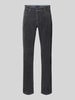 Christian Berg Men Straight Fit Stoffhose in Cord-Optik Dunkelgrau