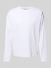 WEEKDAY Longsleeve mit geripptem Rundhalsausschnitt Offwhite
