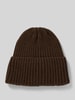Jack & Jones Beanie mit breiter Krempe Modell 'ATLAS' Dunkelbraun
