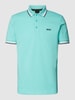 BOSS Green Poloshirt met labelstitching, model 'PADDY' Mint